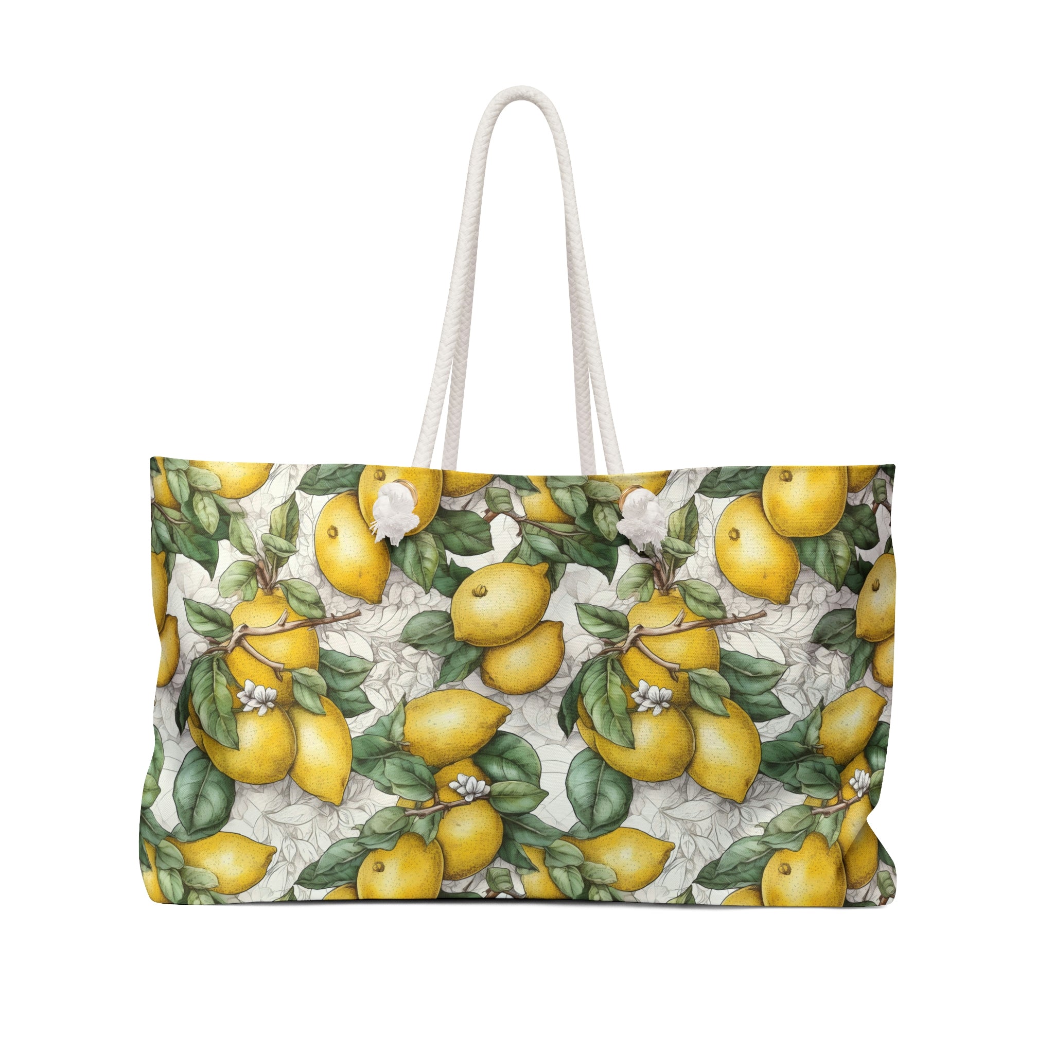Fresh Lemons Ripening on a Tree in an Orchard Weekender Tote Bag