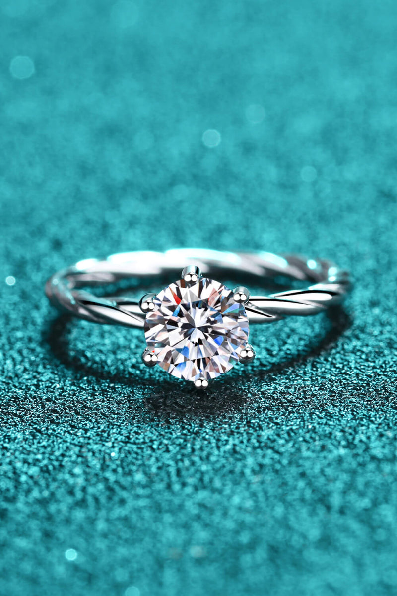 Moissanite Rings Jewelry Sets | BLEMER  FREE SHIP eligible. Elegant moissanite Rings. Moissanite jewelry sets. 925 Sterling Silver.